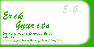 erik gyurits business card